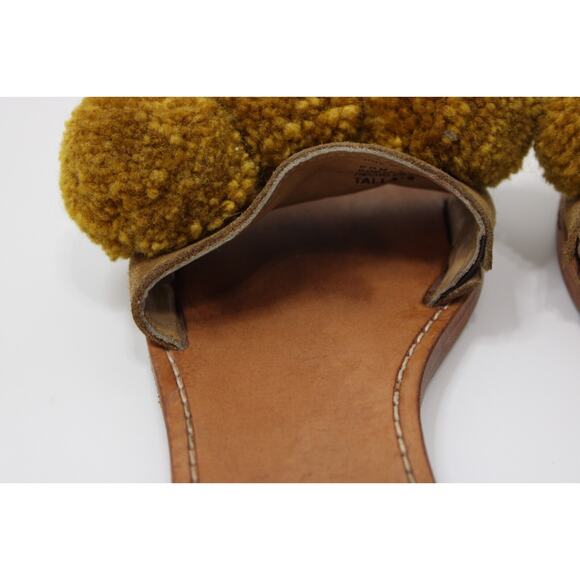 Binge Sandals 8 Kai Pom Pom Slip On Slides Flat Shoes Size Talla Women's 8 - Picture 6 of 14